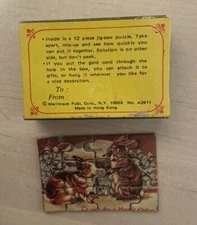 Vintage Merrimack Publishing Corp 12 Piece Jig-Saw Puzzle No. A2911 Happy Easter