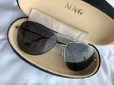 MNG Mango Black Aviators Sunglasses