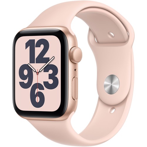 Apple Watch SE 44mm (GPS) Aluminum Space Gray Silver Gold Sport Band - Good - Picture 2 of 4