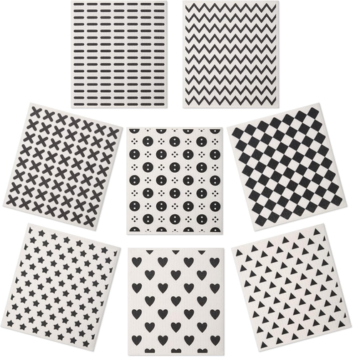 8 Pack Swedish Kitchen Dishcloths, Reusable Dish Cloth Paper Towels Washable Dec - Picture 10 of 12