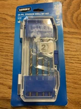 HART 10-Piece TITANIUM DRILL BIT SET for WOOD METAL PVC 135° Split Point Tip HQ