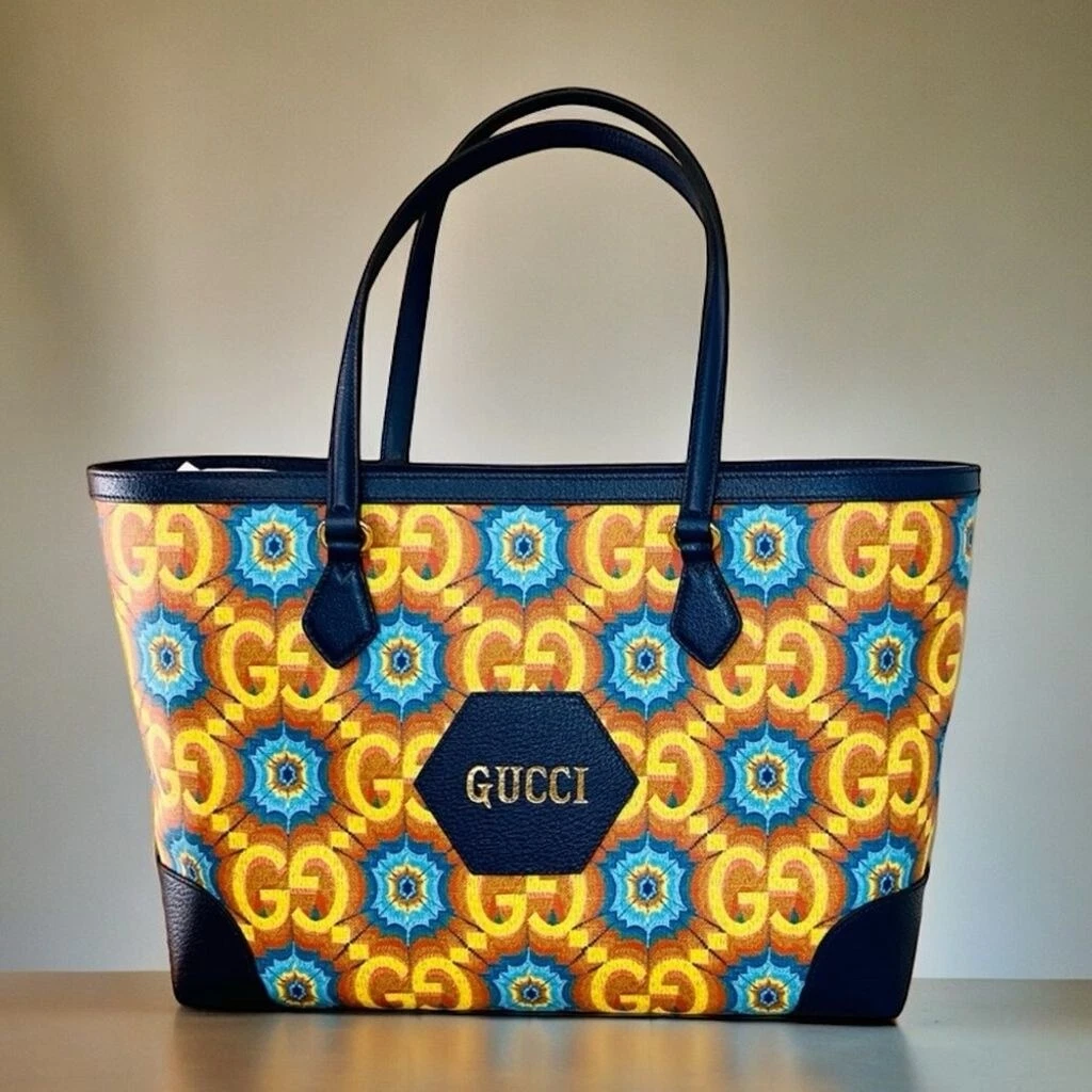 NEUF ! Sac fourre tout moyen kaléidoscope suprême GUCCI 100 LE Centennial GG