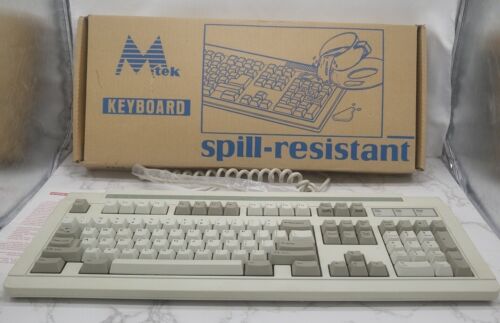 Vintage M-tec K208 Computer Keyboard FKD46AK208 + Original Box - Very Good - Afbeelding 1 van 16