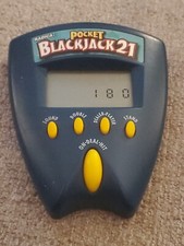 Radica Pocket Blackjack 21 Handheld Electronic Game Vintage 1999 Tested Working