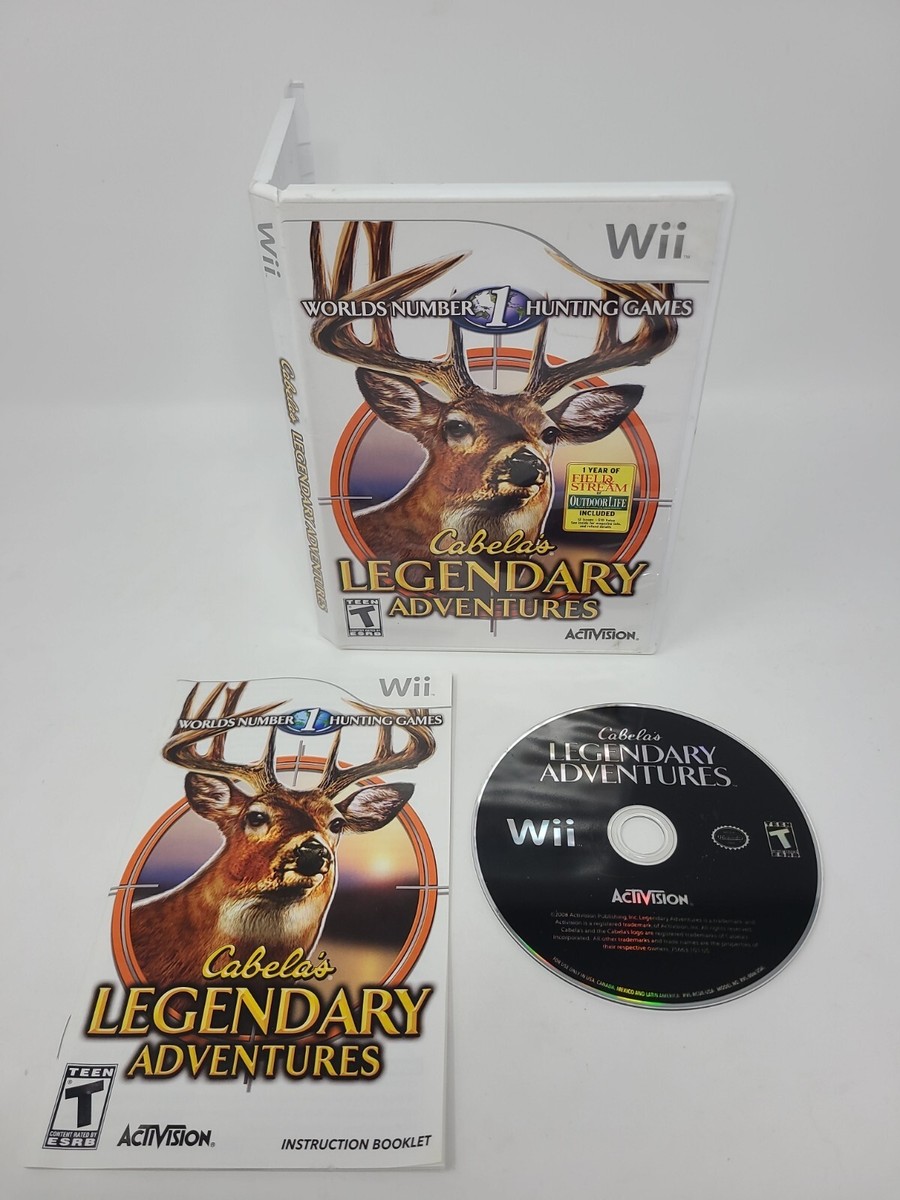 Cabela's Legendary Adventures Wii Game Complete With Manual