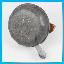 Antiguo gris plata Alemania Ciclismo Bicicleta Bicicleta Metal Mecánico Campana Bocina