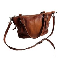 Cowhide Leather S-zone Brand Large Heavy Brown Crossbody/handbag 13.5"x10"x 6"