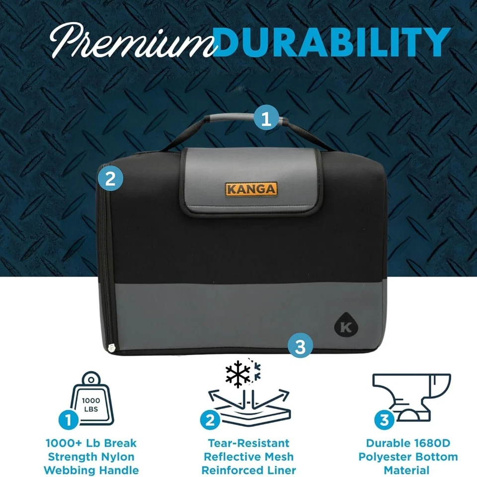 Bolsa refrigeradora aislada probada de durabilidad - Paquete de 24 enfriadores suaves de Kase Mate Foto 4 de 4