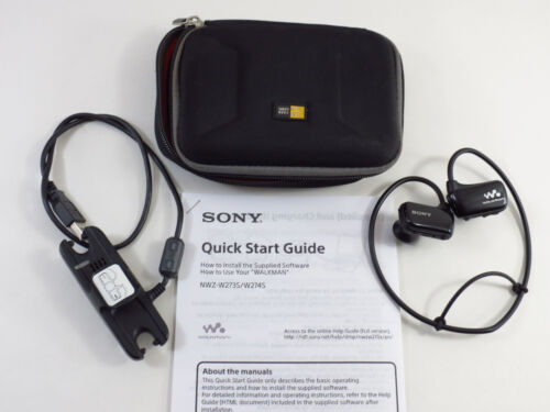 Sony Walkman NWZ-W273S 4 GB Waterproof Swimming MP3 Player bundle, charger, case
