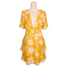 Show Me Your Mumu Dulce Mini Dress Yellow Floral Sz Small