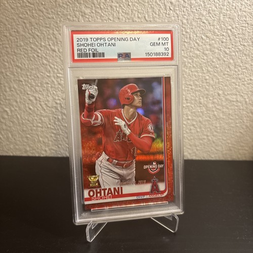 2019 TOPPS OPENING DAY RED FOIL #100 SHOHEI OHTANI ALL STAR ROOKIE CUP PSA 10