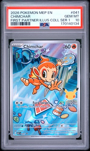 2026 POKEMON FIRST PARTNER ILLUSTRATION COLLECTION PROMO #041 CHIMCHAR PSA 10