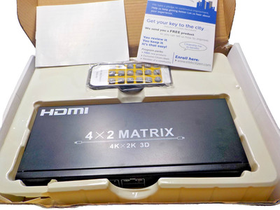 4x2 HDMI Matrix Switch with Remote / needs power supply