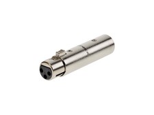 Monoprice 5-Pin Male to 3-Pin Female DMX Converter -Silver W/Lock Release Button