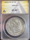 1894 O Morgan Silver Dollar ~ KEY DATE ~ Rare, Certified & Authentic XF 45