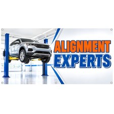 Alignment Experts Vinyl Banner Car Suspension Sign Mechanic Garage Auto