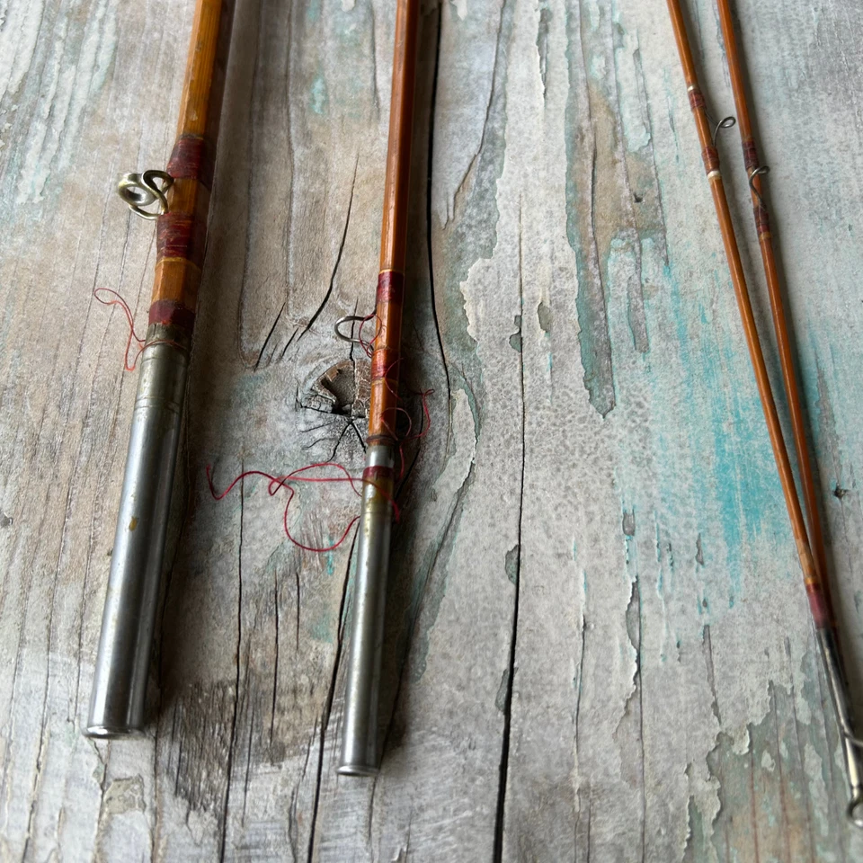 Fly Rod (9') South Bend #59 Bambú Regalo para Él Incluye Doble Puntas, Bolsa Original Foto 4 de 4