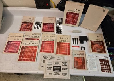 BIG LOT! HP-41C card reader + PAC manuals for Hewlett Packard calculator 82104A