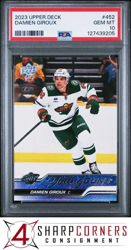 2023 UPPER DECK #452 DAMIEN GIROUX RC YOUNG GUNS PSA 10
