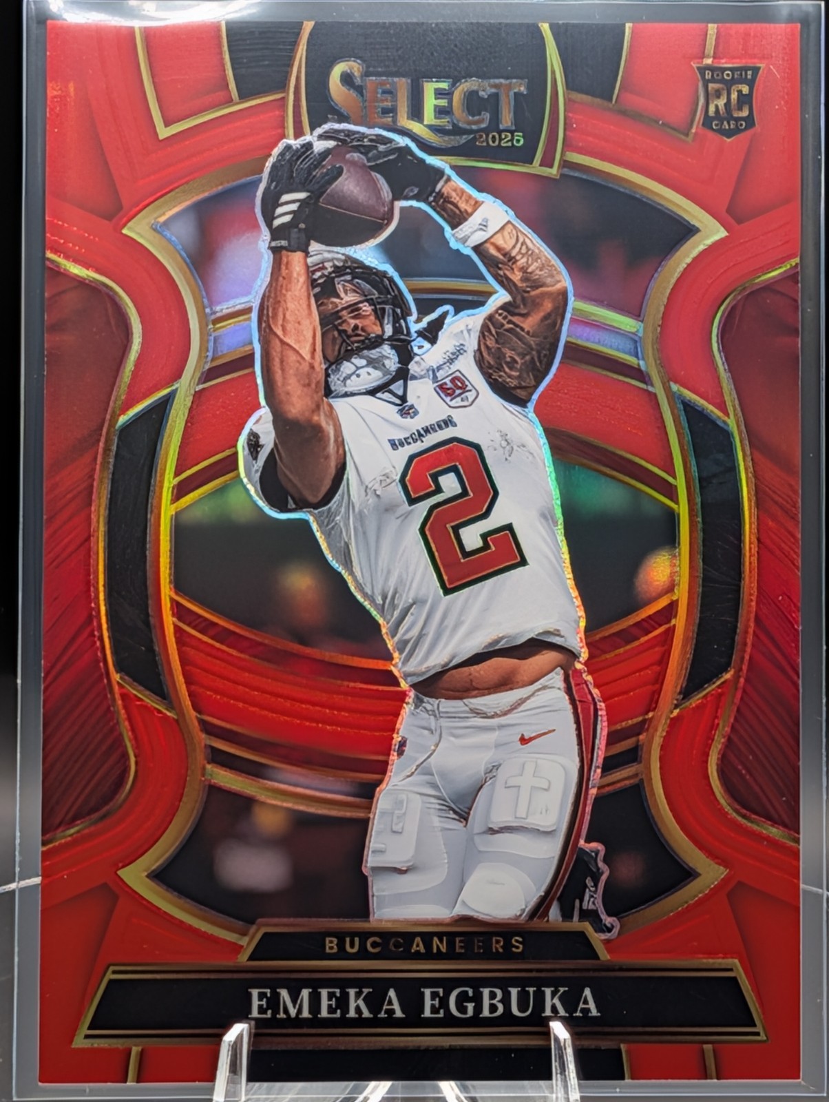 2025 Panini Select Emeka Egbuka Red Prizm Color Match Concourse RC /99