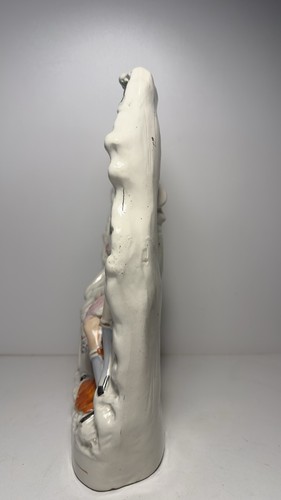 Antique Staffordshire Pottery Flat Back Figurine Wedded Couple - Picture 8 of 11