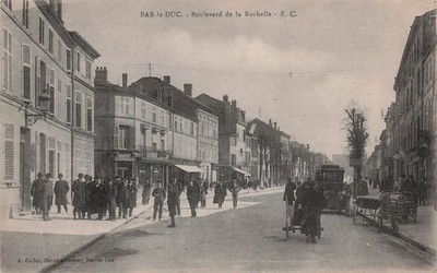 Boulevard de la Rochelle in Bar-le-Duc France Early 1900s Vtg Postcard I55