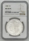 1888 Morgan Silver Dollar NGC MS 60 PL