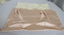 Missy Cream Sz M Scoop Neck Tank Top  Vassarette Beige Lace Trim Sz XL Camisole