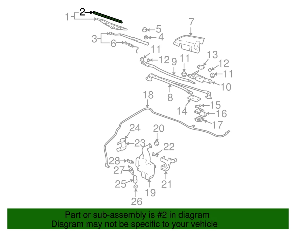 Repuesto de limpiaparabrisas genuino GM 12367280 Foto 2 de 2