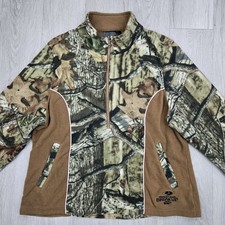 Mossy Oak Sweater 2XL Fleece 1/2 Zip Pullover Break Up Camo Shirt Jacket