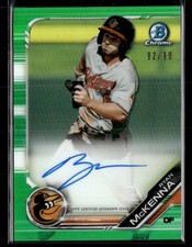 2019 Bowman Chrome Ryan McKenna Prospects Autographs Refractor Green /99