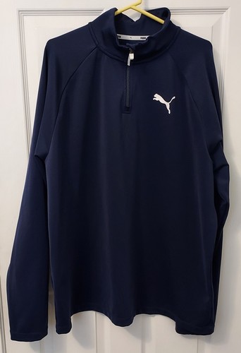 Blue Puma Sweatshirt Long Sleeve 2XLarge - Picture 1 of 10
