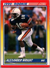 1990 Score #621 Alexander Wright Rookie Card RC. rookie card picture