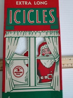Vintage 1950 s Tinsel Brite Star Box Christmas Decor 15.5  long x 4 ¾  wide