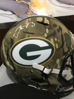 Aaron Rodgers Full Size Camo Autograph Packers Helmet Coa Fanatics