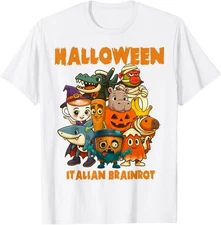 Italian Brainrot Characters Halloween Themes Costume Unisex T-Shirt