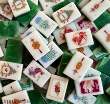 NEW Vibrant Layered Mahjong Tiles   Full American Set 160Tiles - Jade Horse