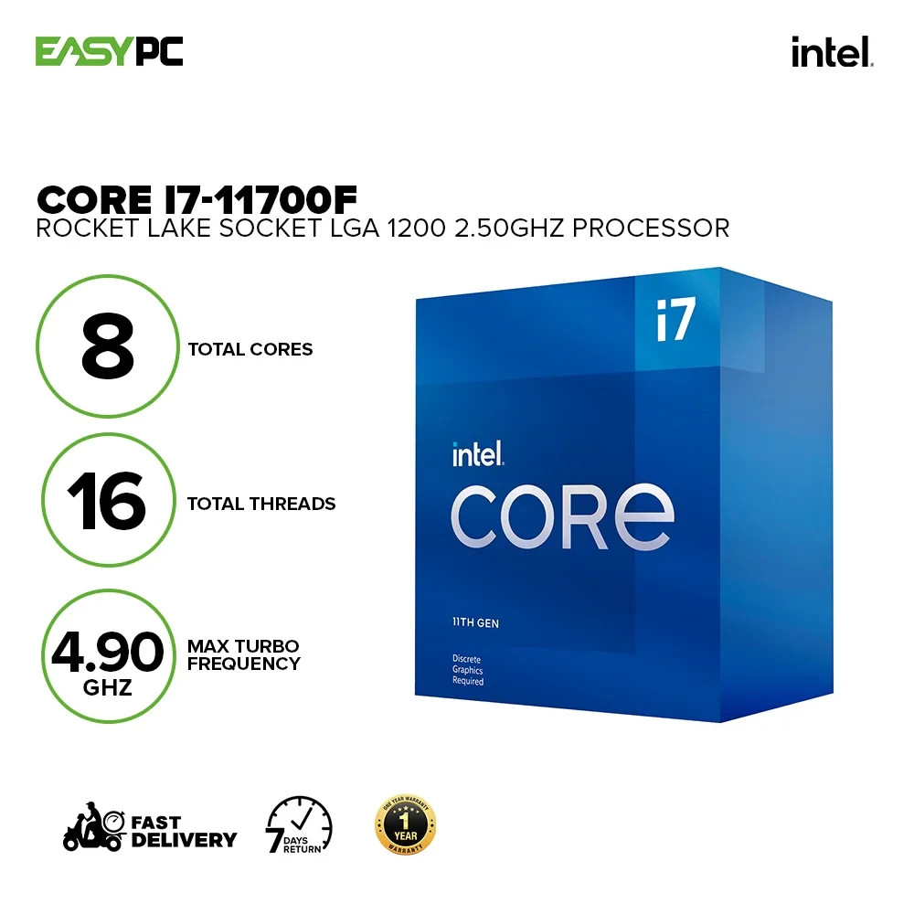 Intel Core i7-11700F Processor – 8 Core / 16 Thread (Up to 4.9 GHz