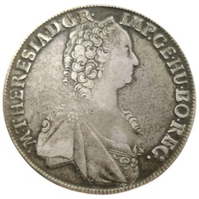 1760 Tyrol Thaler Taler Maria Theresa Austrian States Large Silver Coin 12I