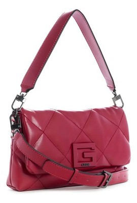 GUESS Brightside Quilted Crossbody Shoulder Bag Handbag Plum MSRP $ 78 QM758019