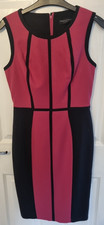 Dorothy Perkins Bergundy & Black Just Below Knee Bodycon Dress Size 6