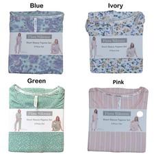 Flora Nikrooz 2-Piece Relaxed Fit Short Sleeve Pajama Set