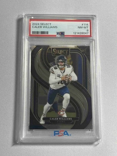 2024 Panini Select Football CALEB WILLIAMS Rookier Premier Level #114 PSA 8