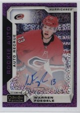 2018-19 O-Pee-Chee Platinum Rookie Autos Violet Pixels Warren Foegele Auto f0l