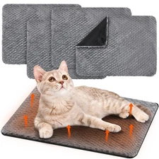 4 Pcs Self Heating Cat Pad Self Warming Cat Bed Dog Heating Pad Washable Ther...