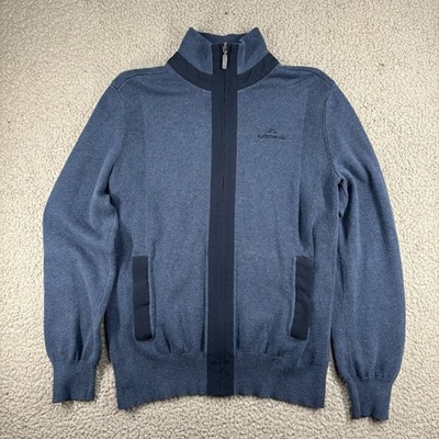 Kathmandu Full Zip Pullover Herren Gr. Medium Blau High Neck Outdoor Wandern Tasche