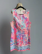 Lilly Pulitzer Mila Stretch Shift Dress Bright, Pink ￼size 2 Vacation Cruise