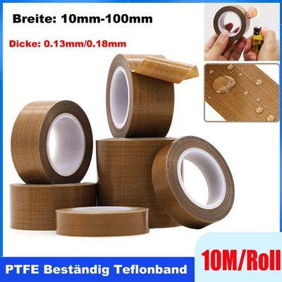 10M Hohe Temperatur Beständig Selbstklebend Teflonband PTFE Vakuumversiegelung