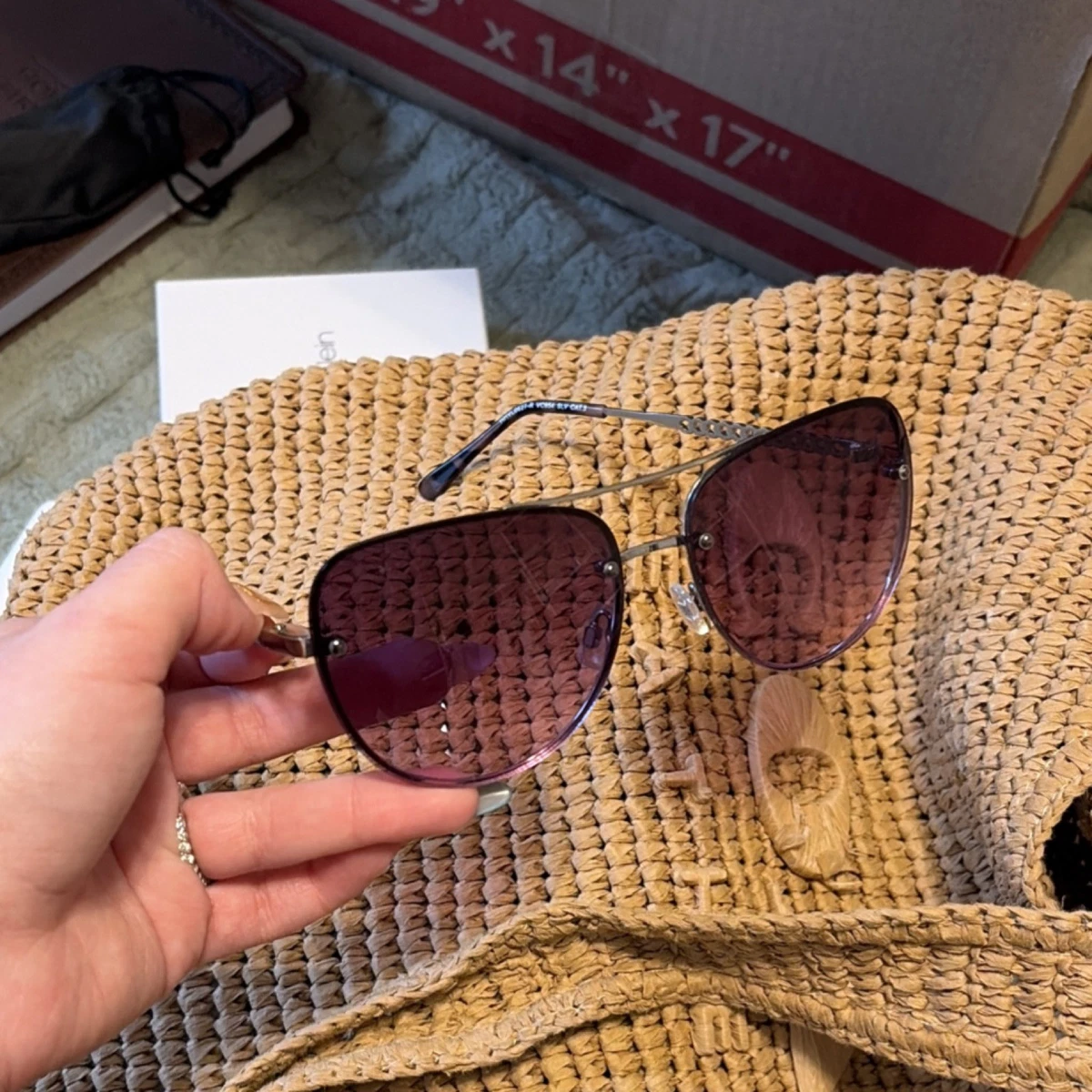 VINCE CAMUTO AVIATOR SUNGLASSES,2 TONE METAL FRAME, BROWN & GOLD, FADING LENSES Amazon.com: VINCE CAMUTO Women main image 3