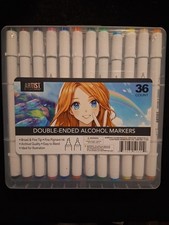 36 Colors Alcohol Markers Set with Dual Brush  Chisel Tips - Ideal for Artists